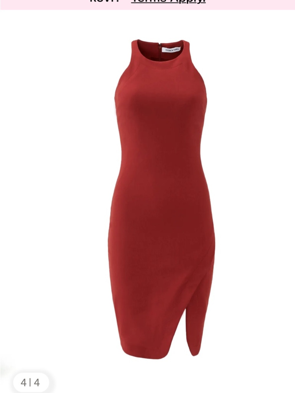NWOT Elizabeth and James Red Midi Sheath Dress - Picture 2 of 9